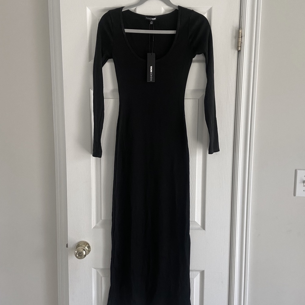 Fashion Nova | Elegant Black Long Sleeve Dress